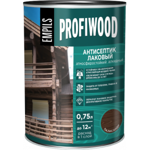 Антисептик лаковый тон-ий палисандр PROFIWOOD атмосфер.алкидный 0,75л/0,7кг