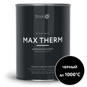 Эмаль термостойкая Elcon черная до 1000 C (0.8 кг)