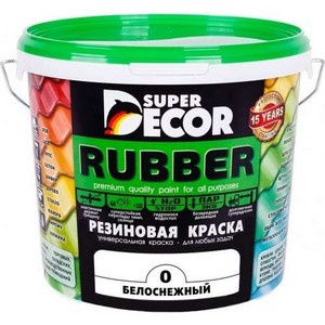 Резиновая краска №05 Алые паруса 12 кг SUPER DECOR РФ