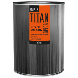 Грунт-эмаль быстросохнущая ОРЕОЛ TITAN матовая чёрная RAL 9005 2.2 л/2.7 кг